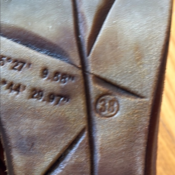 A.S. 98 sz EU 38 US 7.5 Kenya Brown Leather Women's Sandals 2” heel great cond - Picture 8 of 9